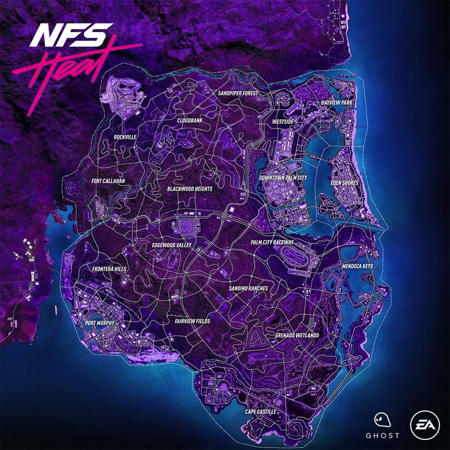 Need For Speed Heat s Open World Map Looks Like Its The Best It s. gamermat...