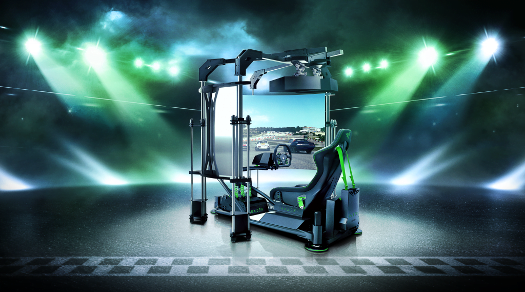 High Tech Racing Gaming Rig Razer Showcased A Concept For A High-End Sim Racing Rig At CES 2020